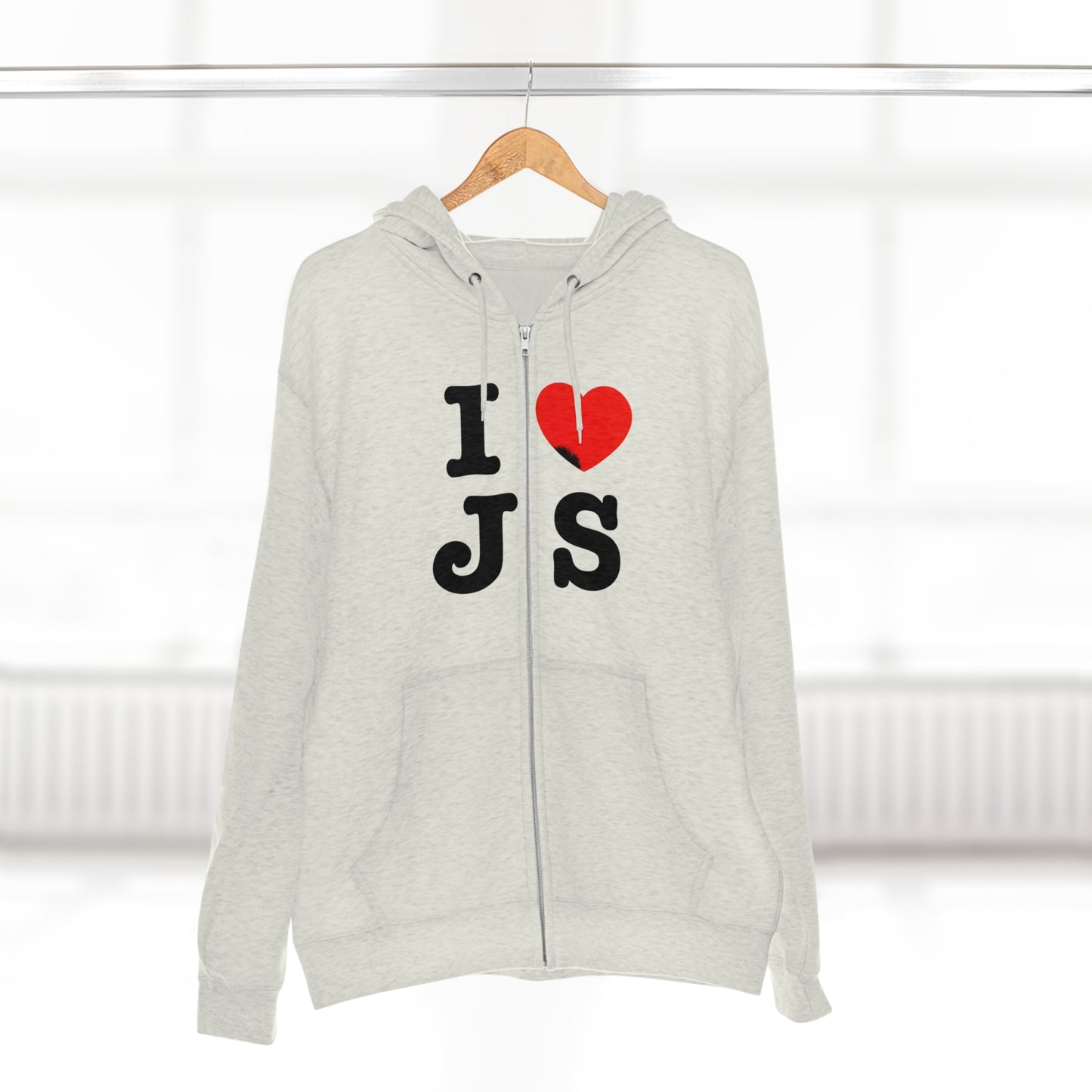 I ❤️ JS Unisex Zip Hoodie